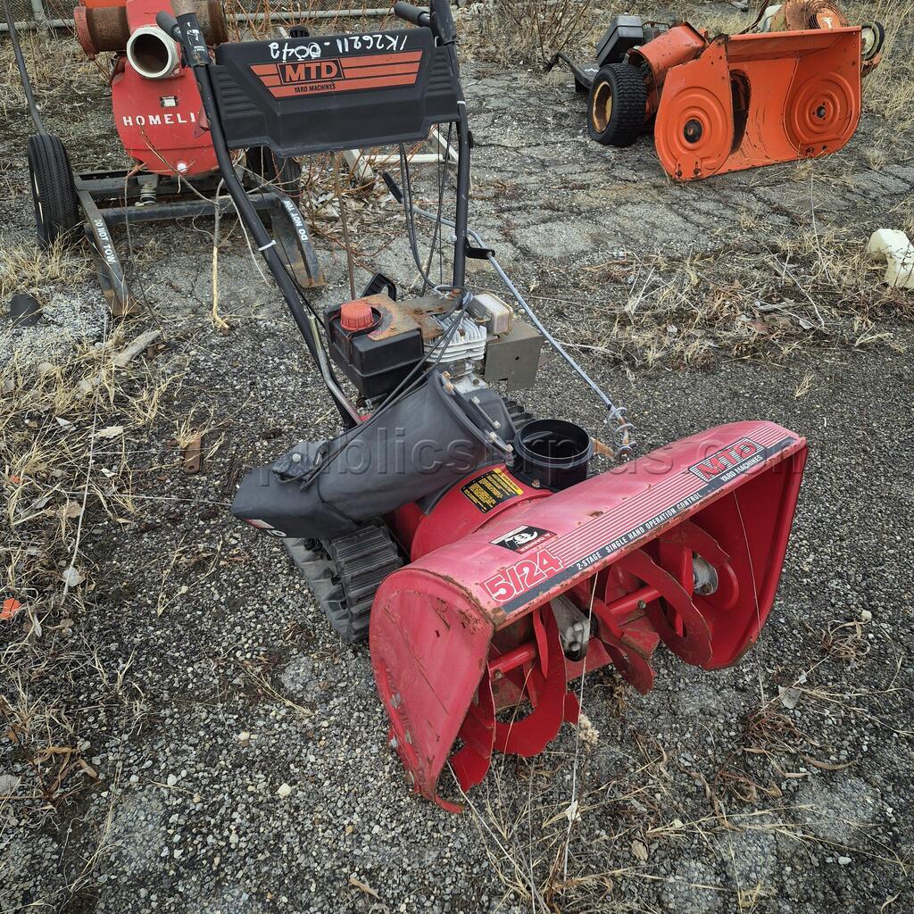 MTD SNOW BLOWER (USED) — photo 1