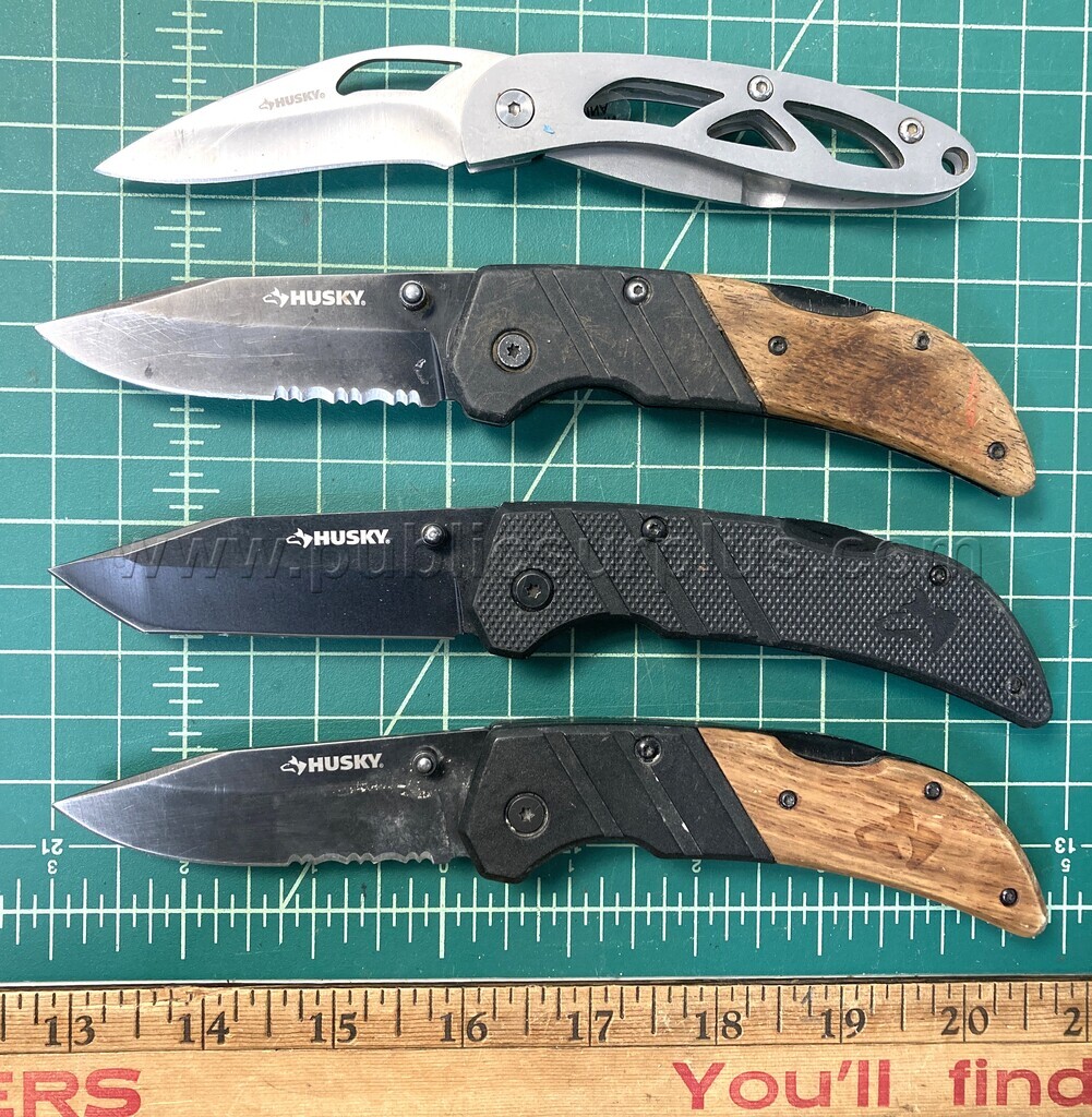 Husky Folding Knives - QTY 4 - Shipping $12.00 — photo 1