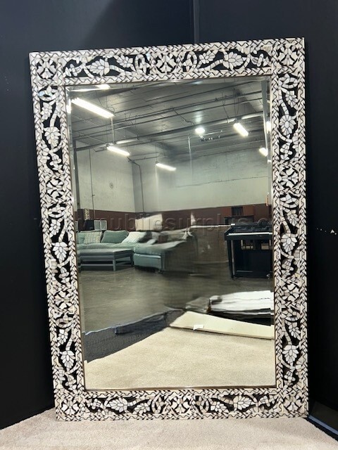 Beautiful handcrafted pearl inlay mirror — photo 1