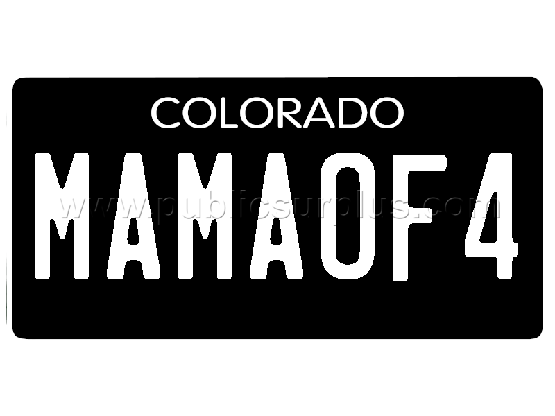 Mother's Day "MAMAOF4" CO Vanity License Plate — photo 1