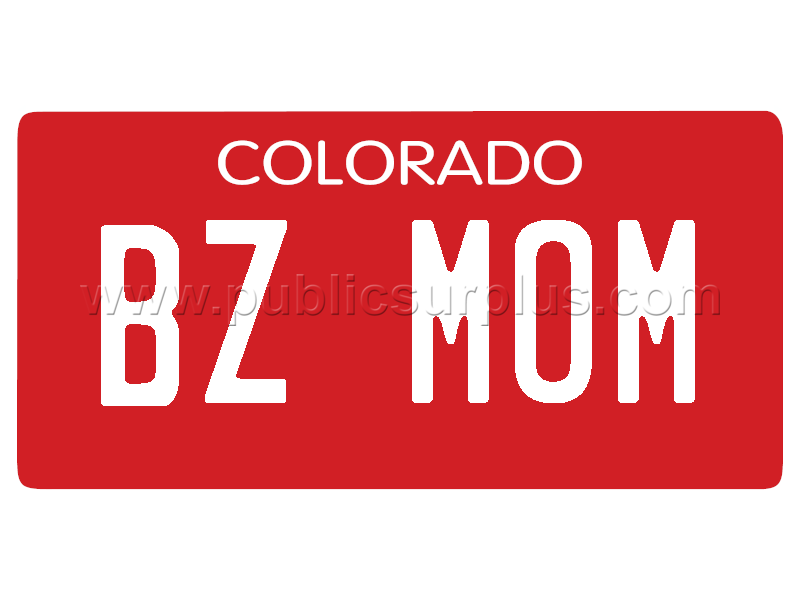 Mother's Day "BZMOM" CO Vanity License Plate — photo 1