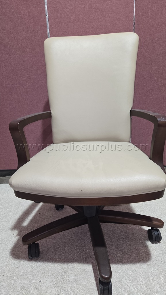 Ivory Leather conference room chair — photo 1