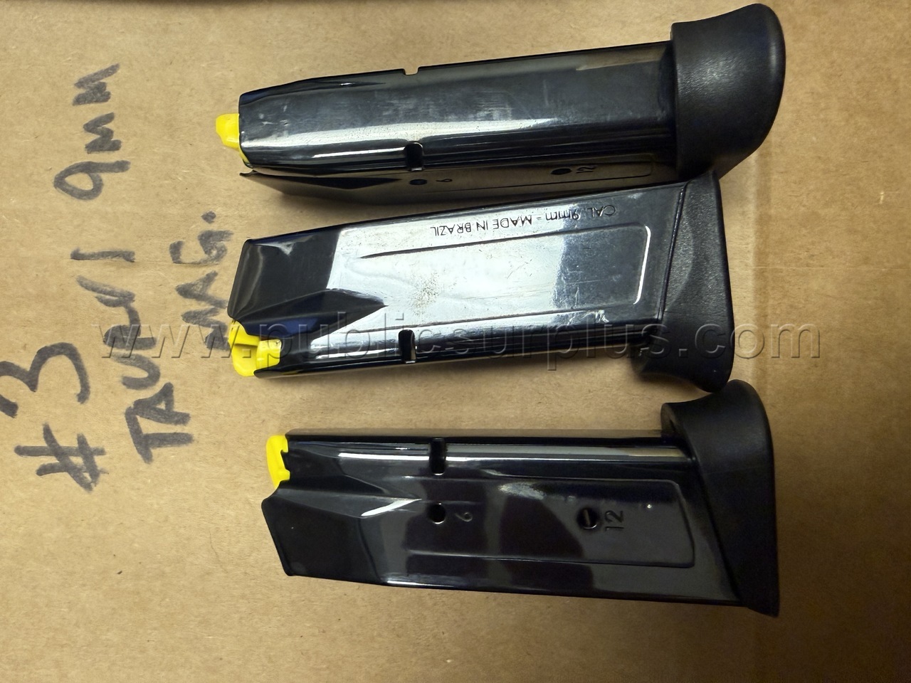 X4 TAURUS 9MM MAGS.  BELIEVED TO BE G2C OR G3 — photo 1