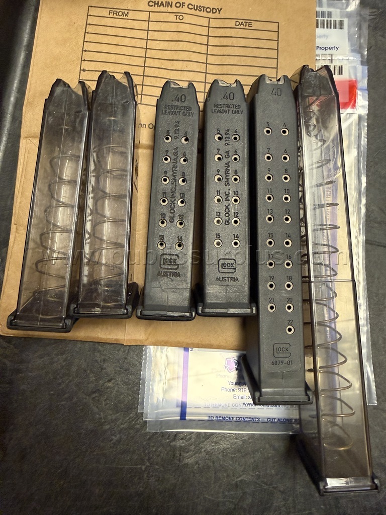 X6 GLOCK MAGS. .40CAL — photo 1
