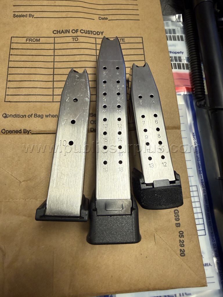 X3 SPRINGFIELD ARMORY MAGAZINES.  9MM BUT DIFFERENT MODELS — photo 1