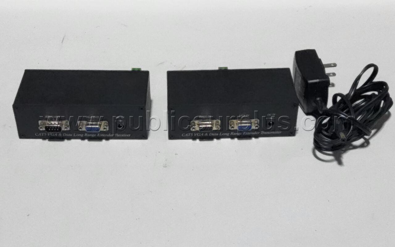 LOT OF 2 SWITCHES CAT 5 VGA & DATA RANGE EXTENDER RECEIVER — photo 1