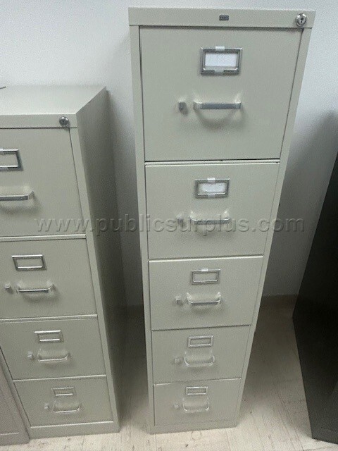 HON Cream 5 Drawer File Cabinet — photo 1