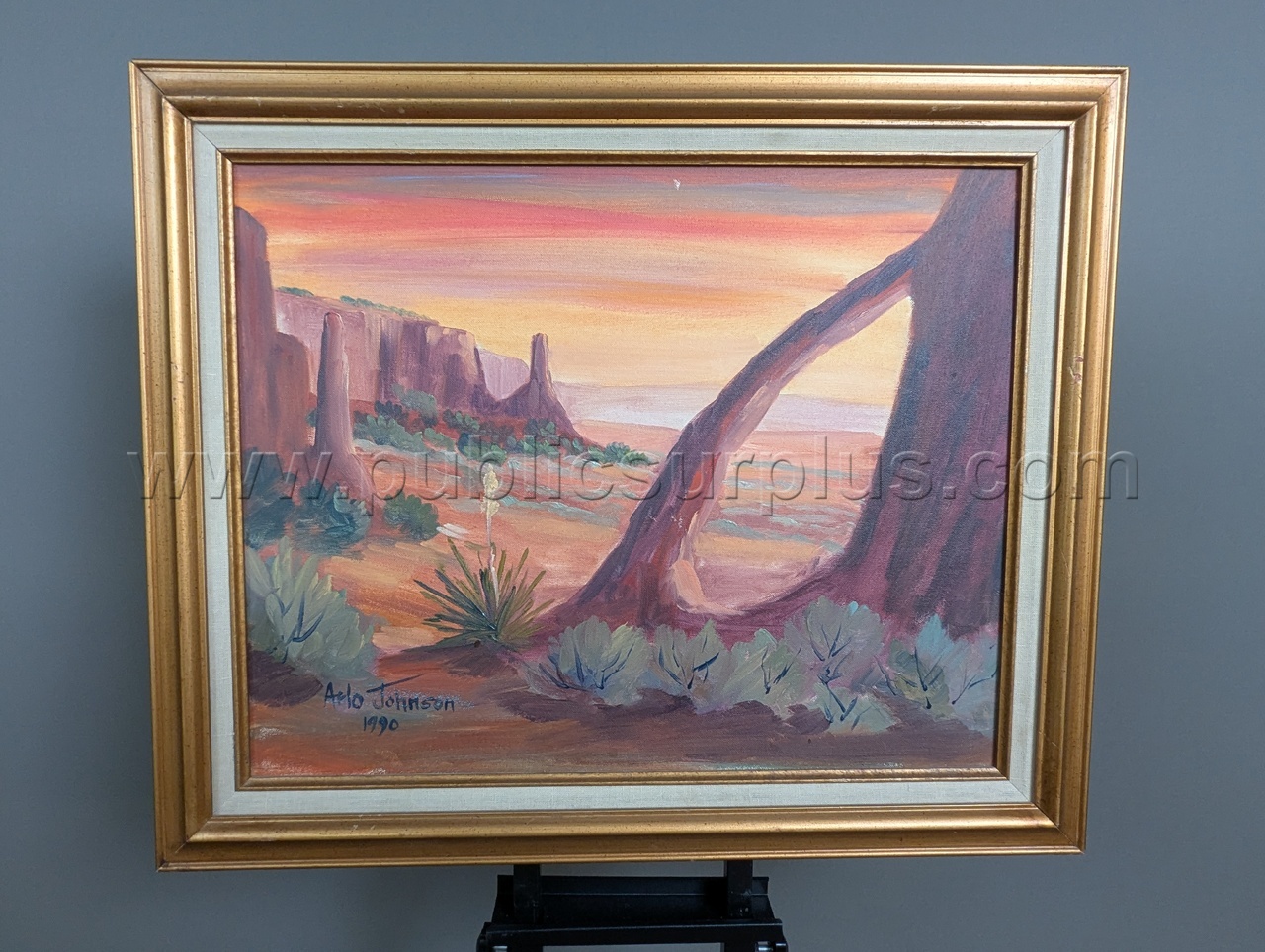 Arlo Johnson Original Oil Painting - Red Rock Desert — photo 1