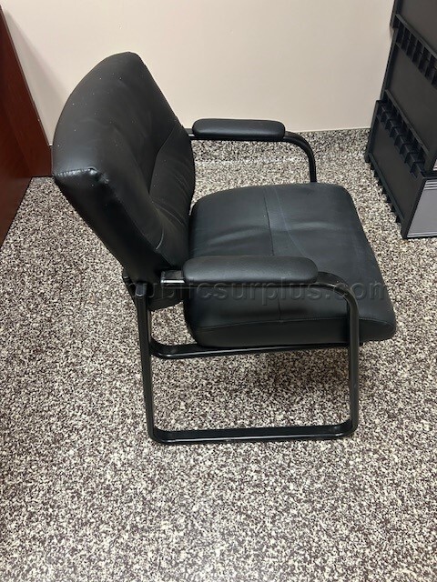 Black Basyx Vinyl Side Chair — photo 1