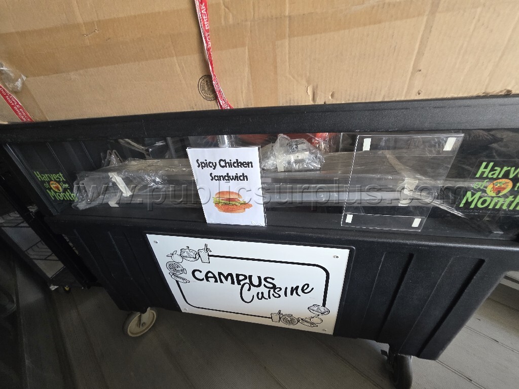 Black Plastic Food Line Rolling Cart — photo 1