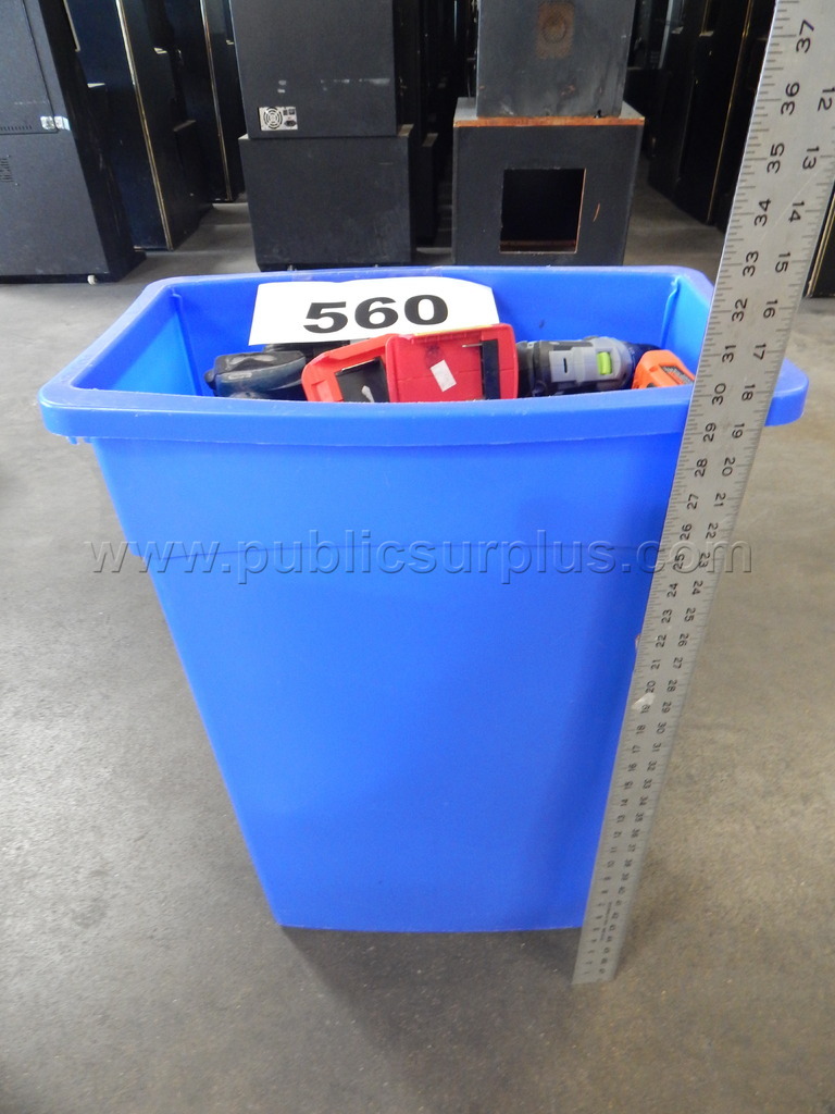 Lot 560 - (1) Bin 30"H x 19"W x 12"L of Generic Cordless Tools — photo 1