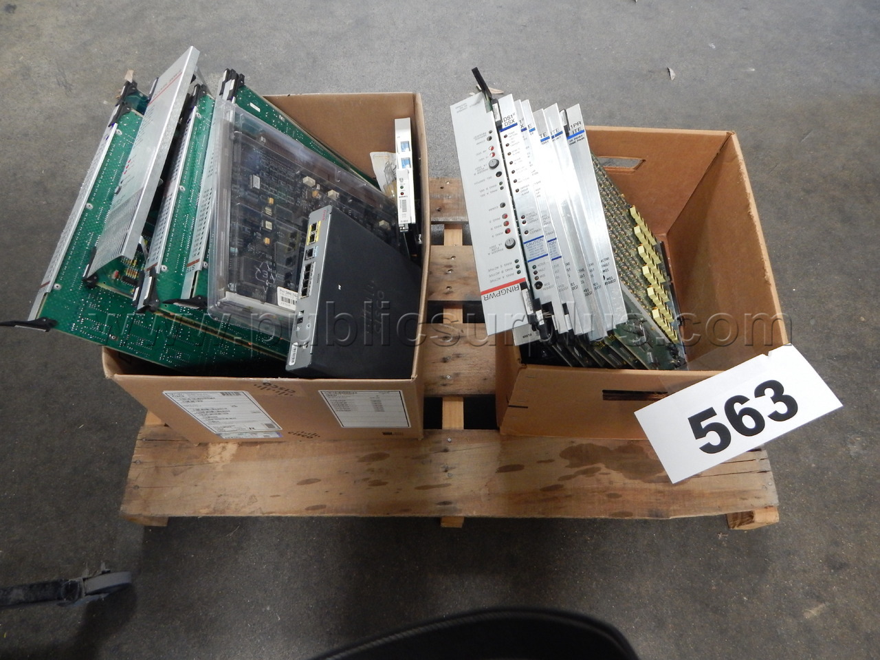 Lot 563 - (2) Boxes of Various Circuit Boards, Approx (14) Total — photo 1