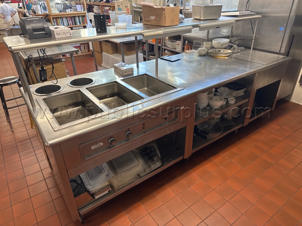 Kitchen Prep Table with Sink and Warmer (As-Is) - Lot V — photo 1