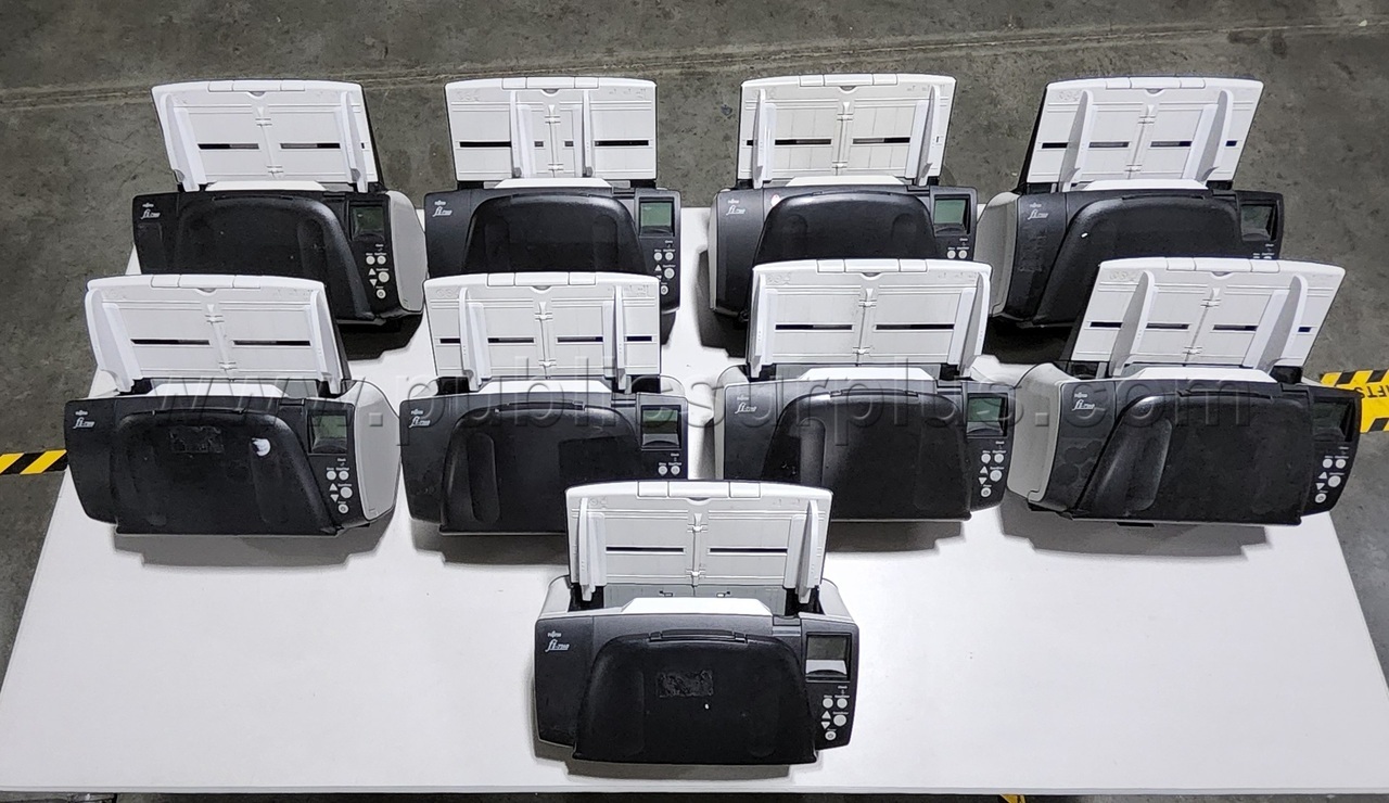 LOT OF 9 FUJITSU SCANNERS — photo 1