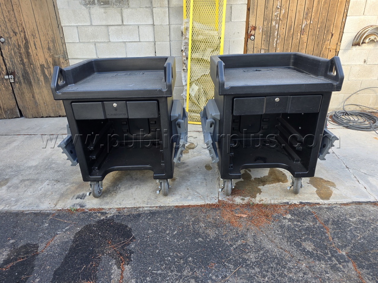 #3 Cambro VCSHD110 Black Versa Cash Register Cart — photo 1