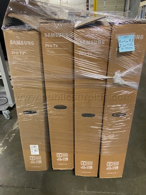 1 LOT OF 4- 70 INCH TVS#1 — photo 1
