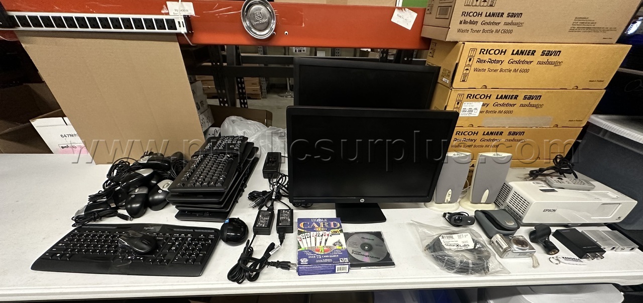 Misc. Lot of Electronics Computer HP Monitors Keyboards Mice Canon Camera Epson+ — photo 1