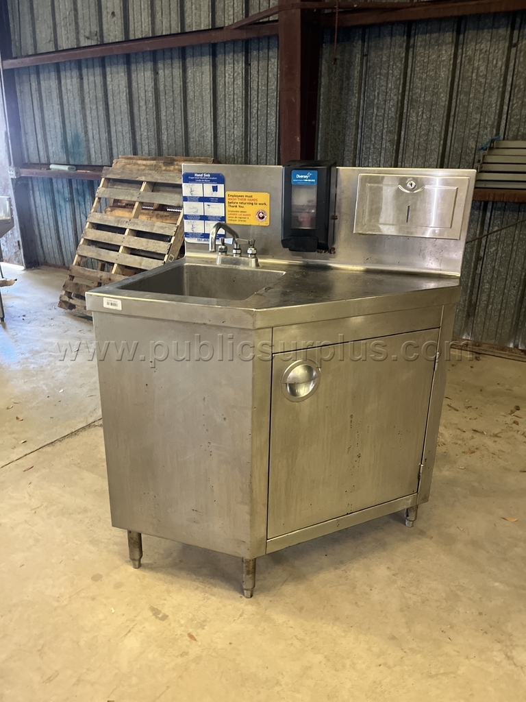 Commercial Stainless Steel Hand Wash Station with Cabinet & Disp-Building 609-ZW — photo 1