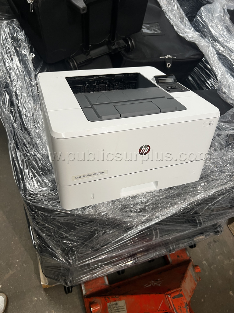 Lot - HP LaserJet Pro M402dne w/case — photo 1