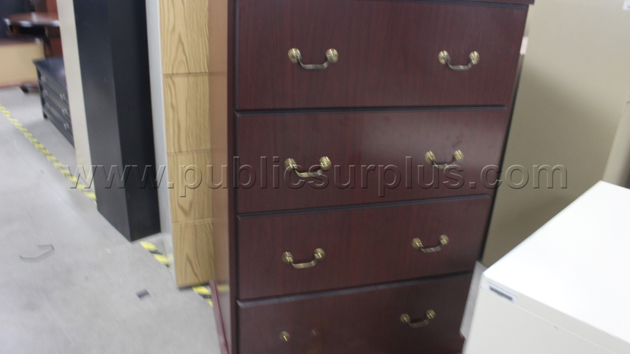 4 Drawer Cherry File Cabinet 3' x 2' x 54" — photo 1