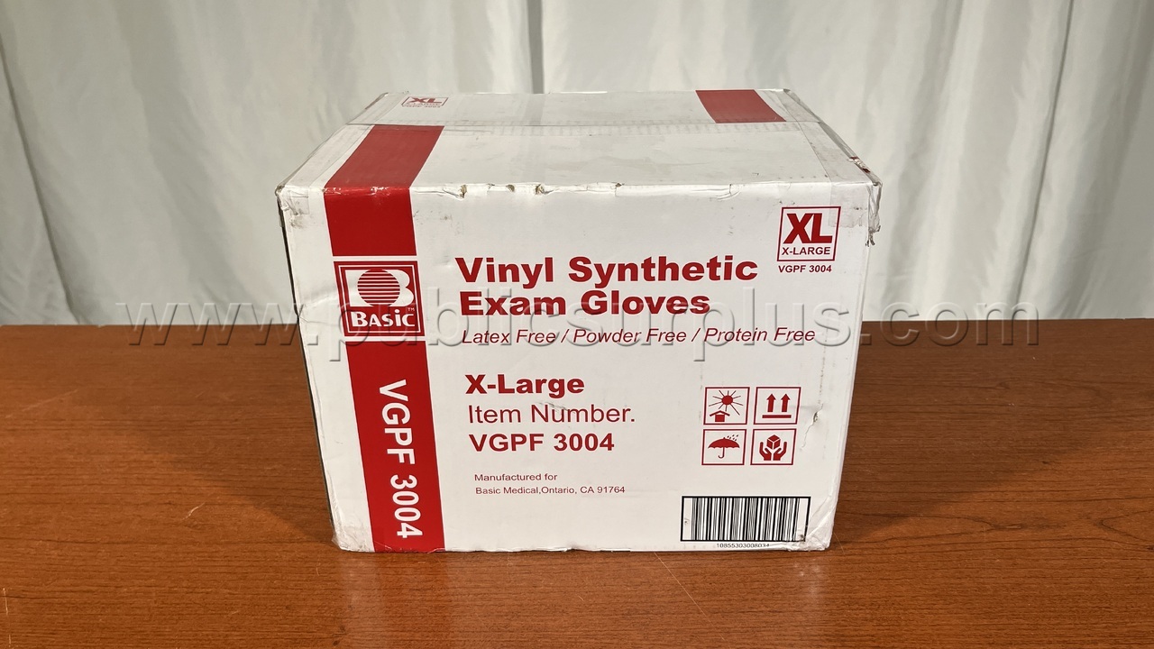 Case of Basic Vinyl Synthetic Exam Gloves (XL) - 2892 — photo 1
