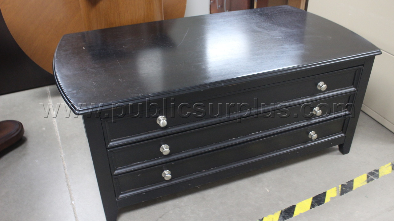Black Coffee Table 4' x 26" x 21" — photo 1
