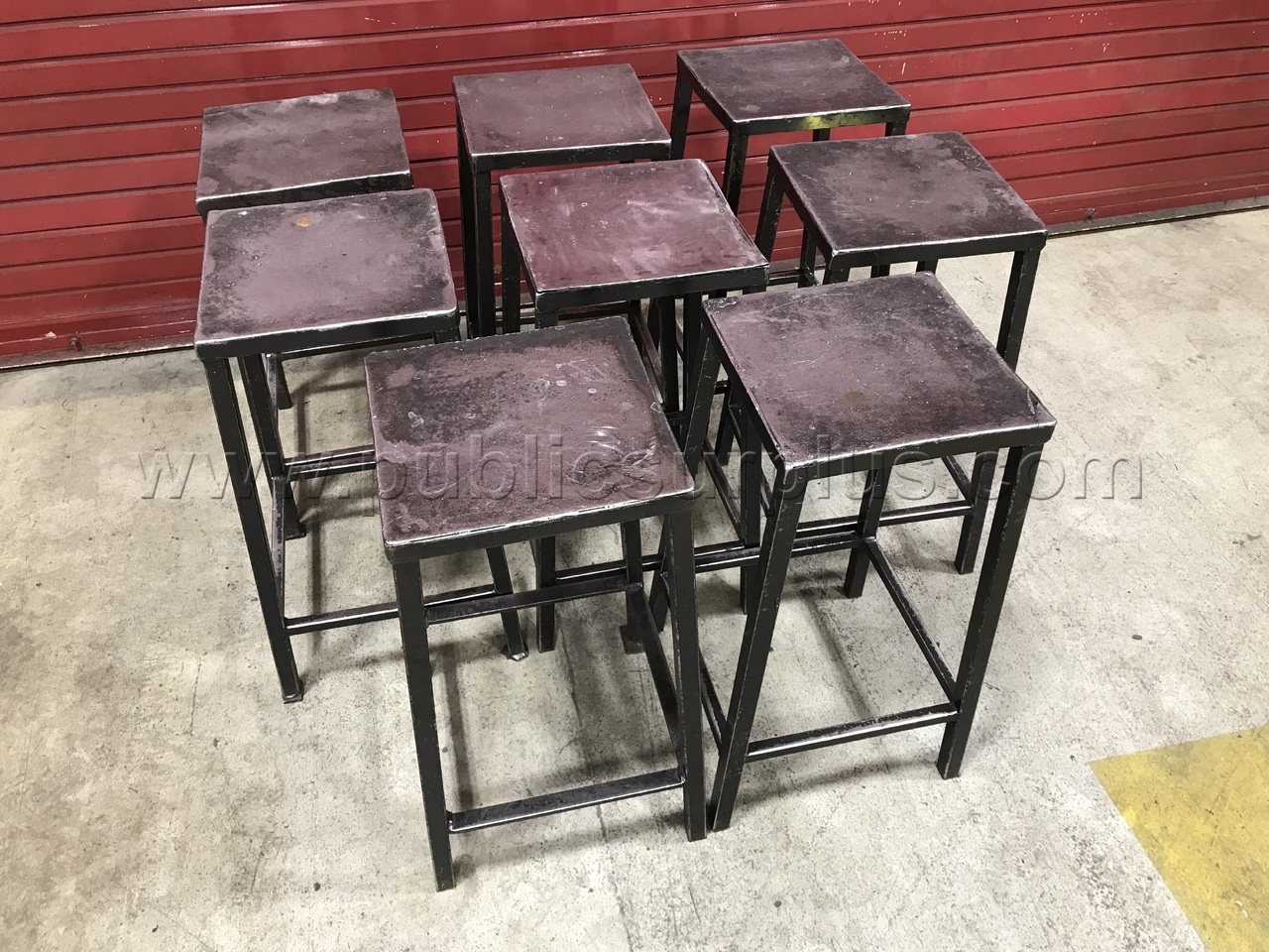 Square Metal Stools (Qty: 8) — photo 1