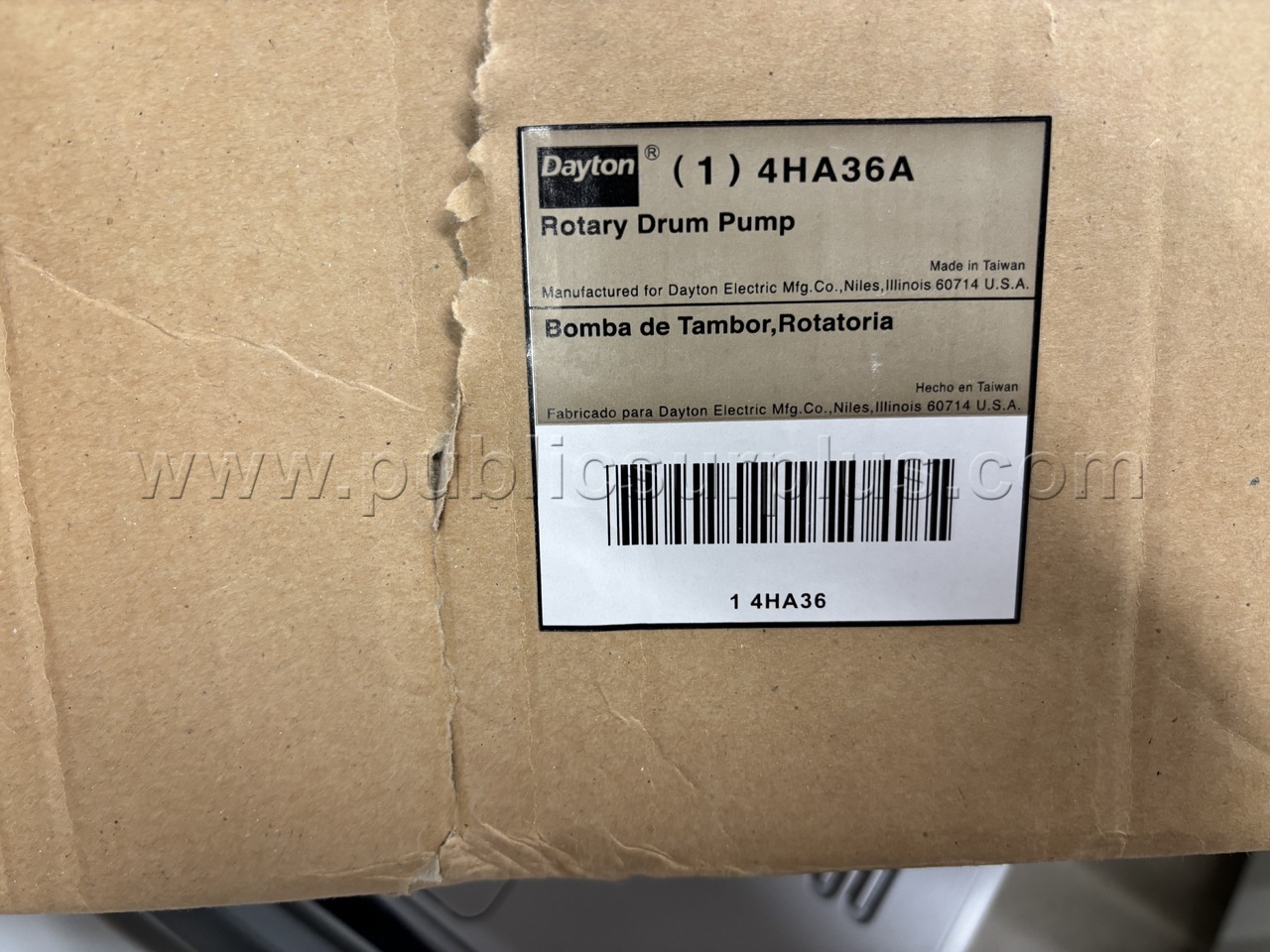 Lot 926E - Dayton Rotary Drum Pump 4HA36A — photo 1