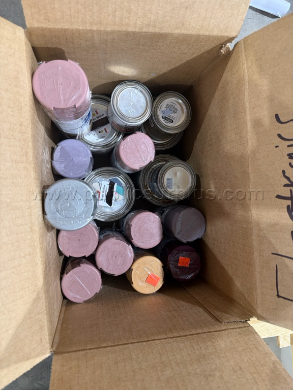 Box of Miscellaneous Wood Stain & Paint - C — photo 1