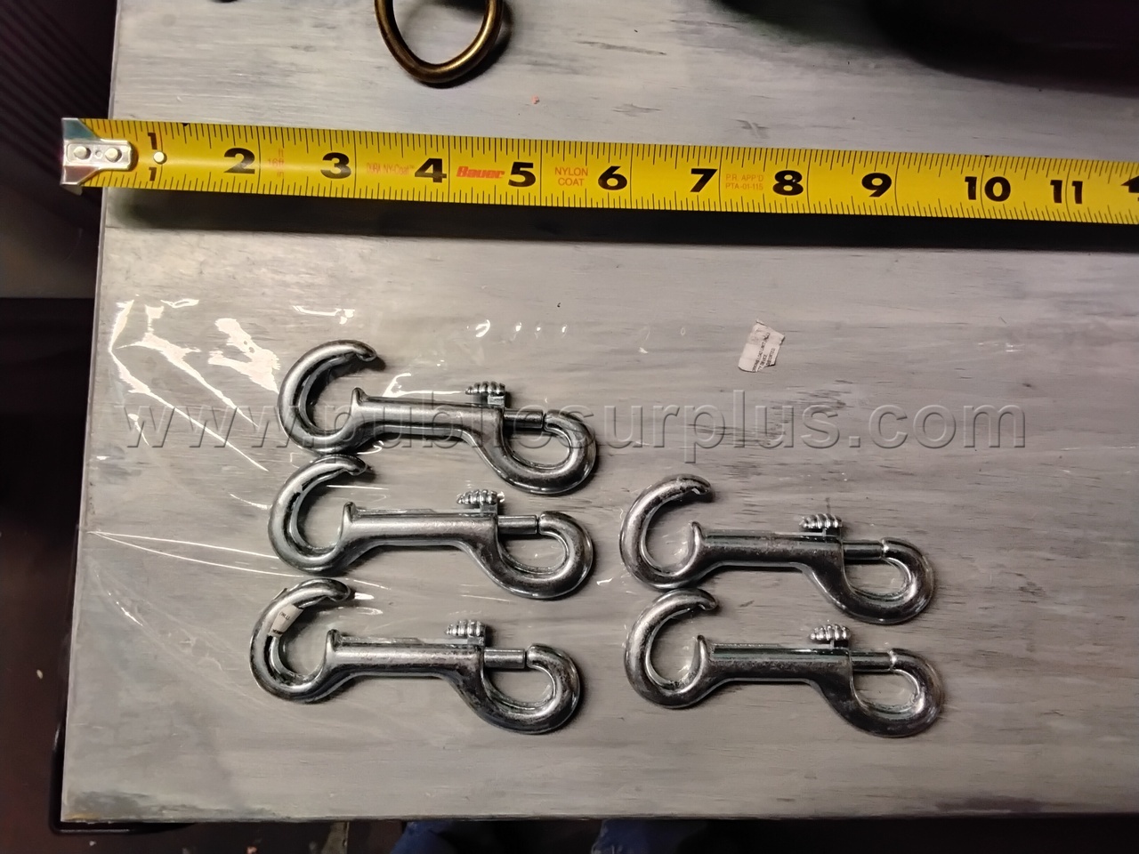 Lot of Five Open-Eye Bolt Snaps - E — photo 1