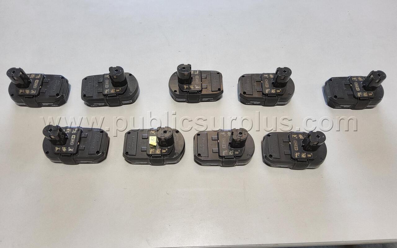 LOT OF 9 RYOBI BATTERY TOOLS — photo 1