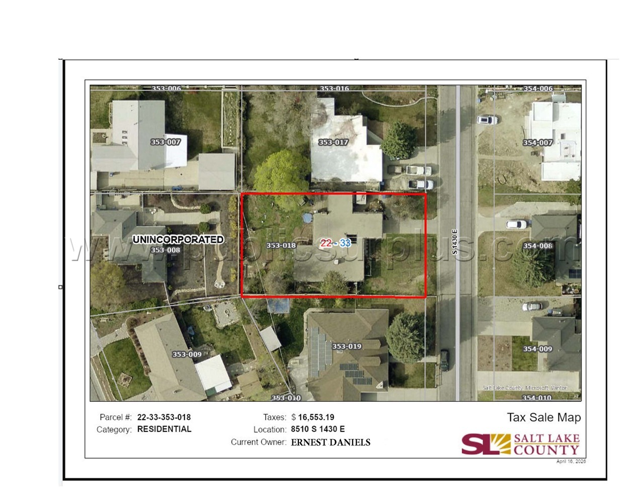 RESIDENTIAL 22-33-353-018-0000 — photo 1