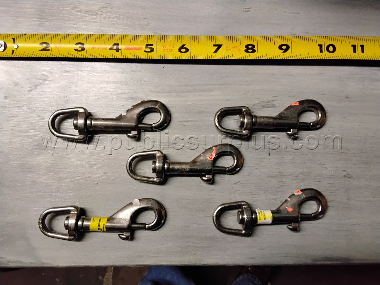 Lot of Five Silver Finish Swivel Clamps - E — photo 1
