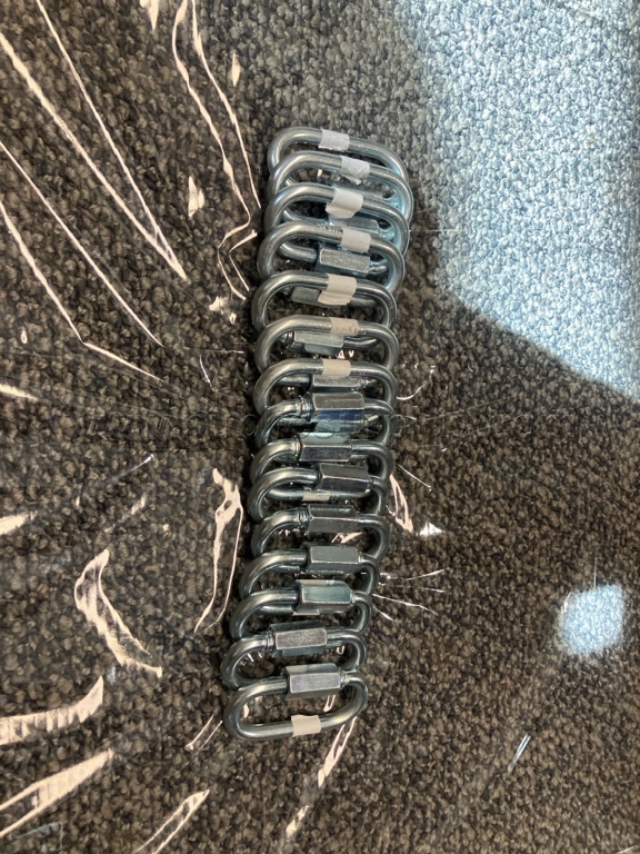 Lot of 15 - 3/16" x 2" Quick Link Couplers - J — photo 1