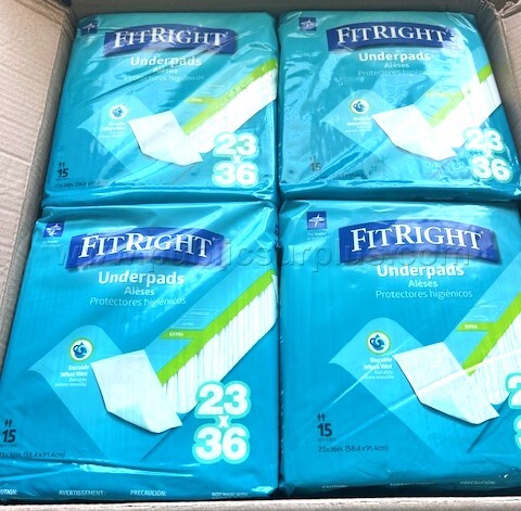 1 CASE 10 15-CT NEW PACKS OF MEDLINE FITRIGHT UNDERPADS 13X36 — photo 1