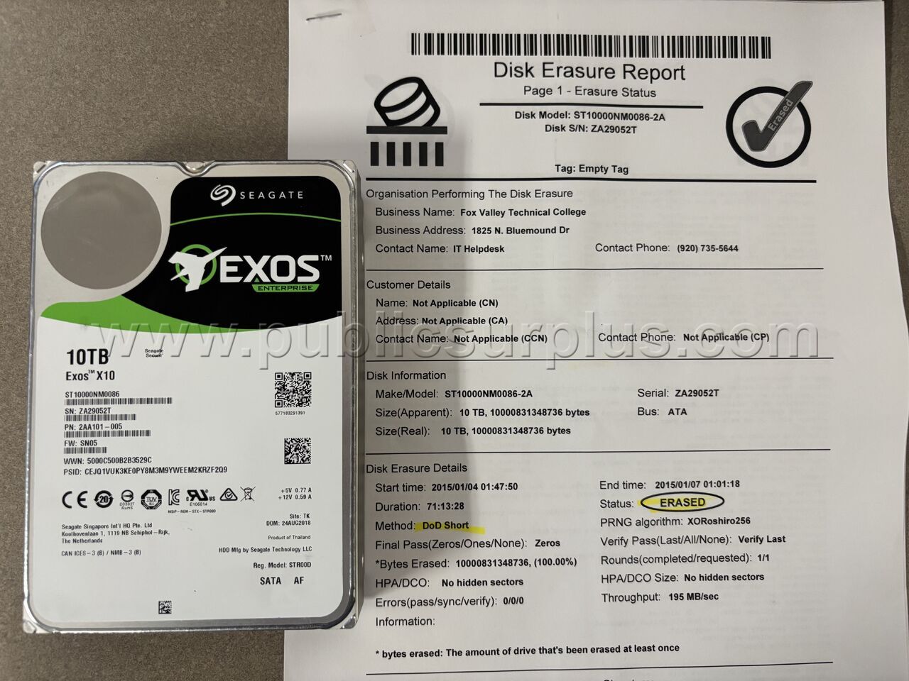 Seagate 10TB Hard Drive — photo 1