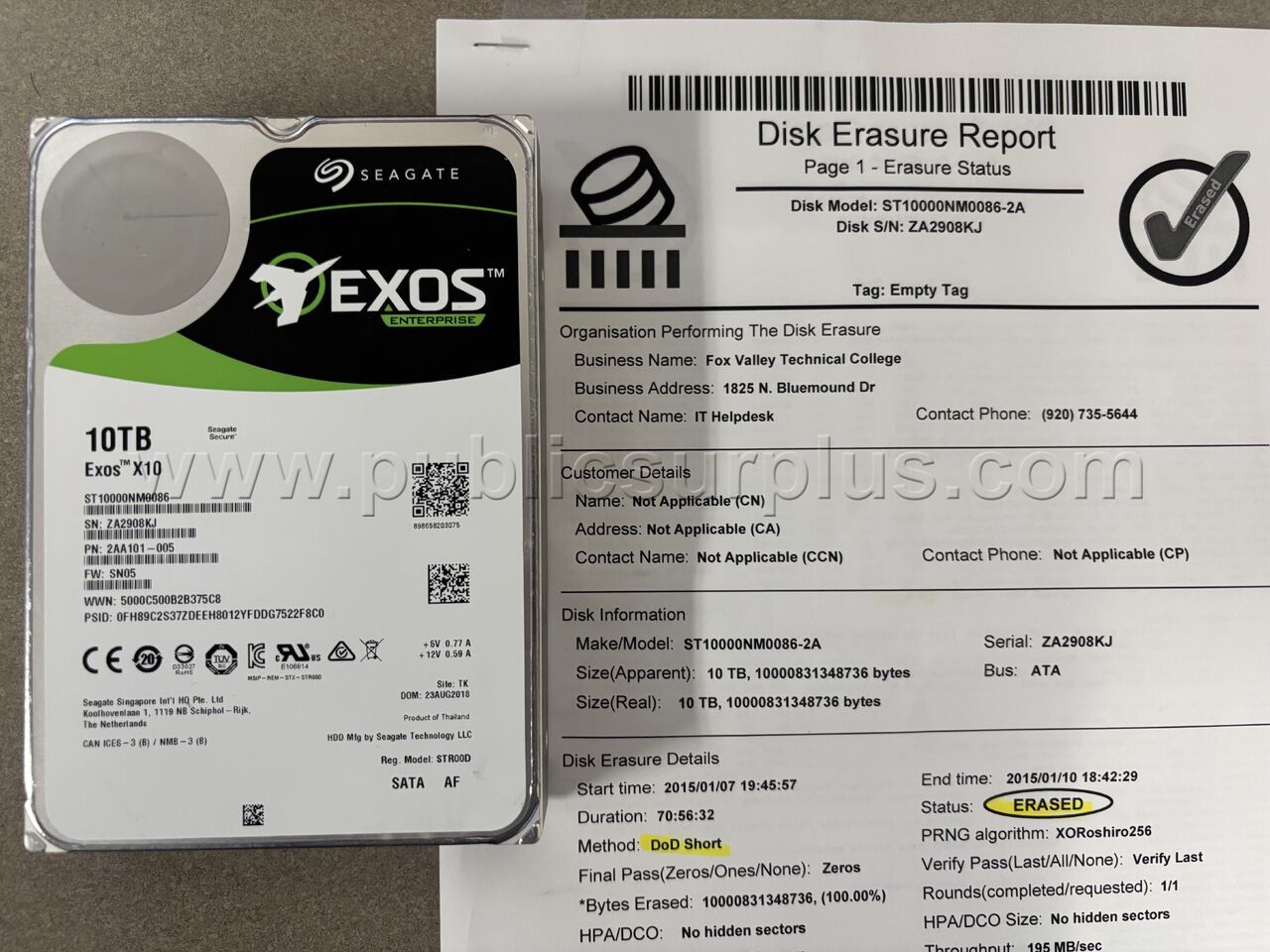 Seagate 10TB Hard Drive — photo 1