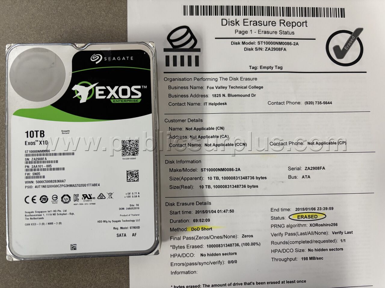 Seagate 10TB Hard Drive — photo 1