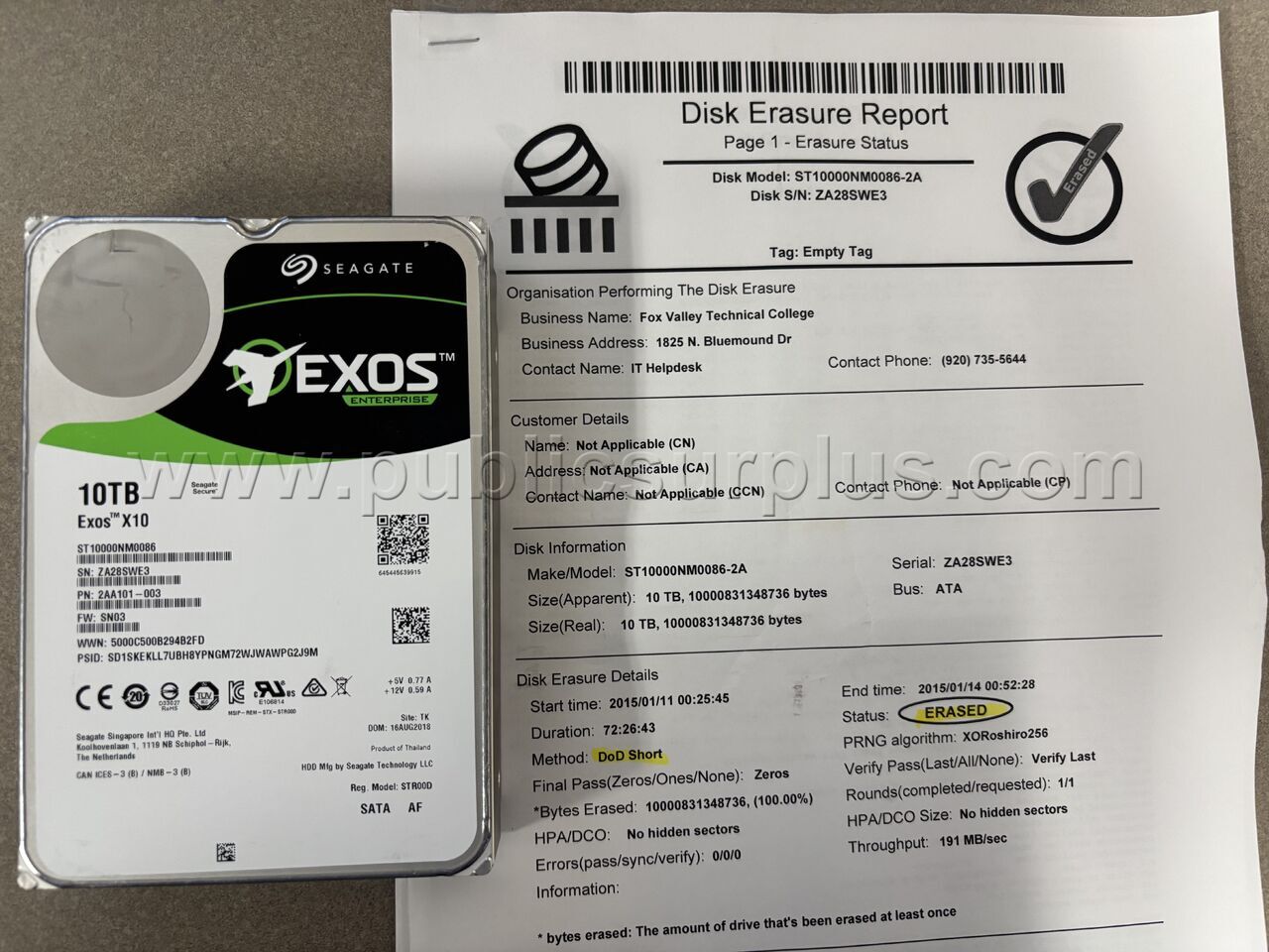 Seagate 10TB Hard Drive — photo 1