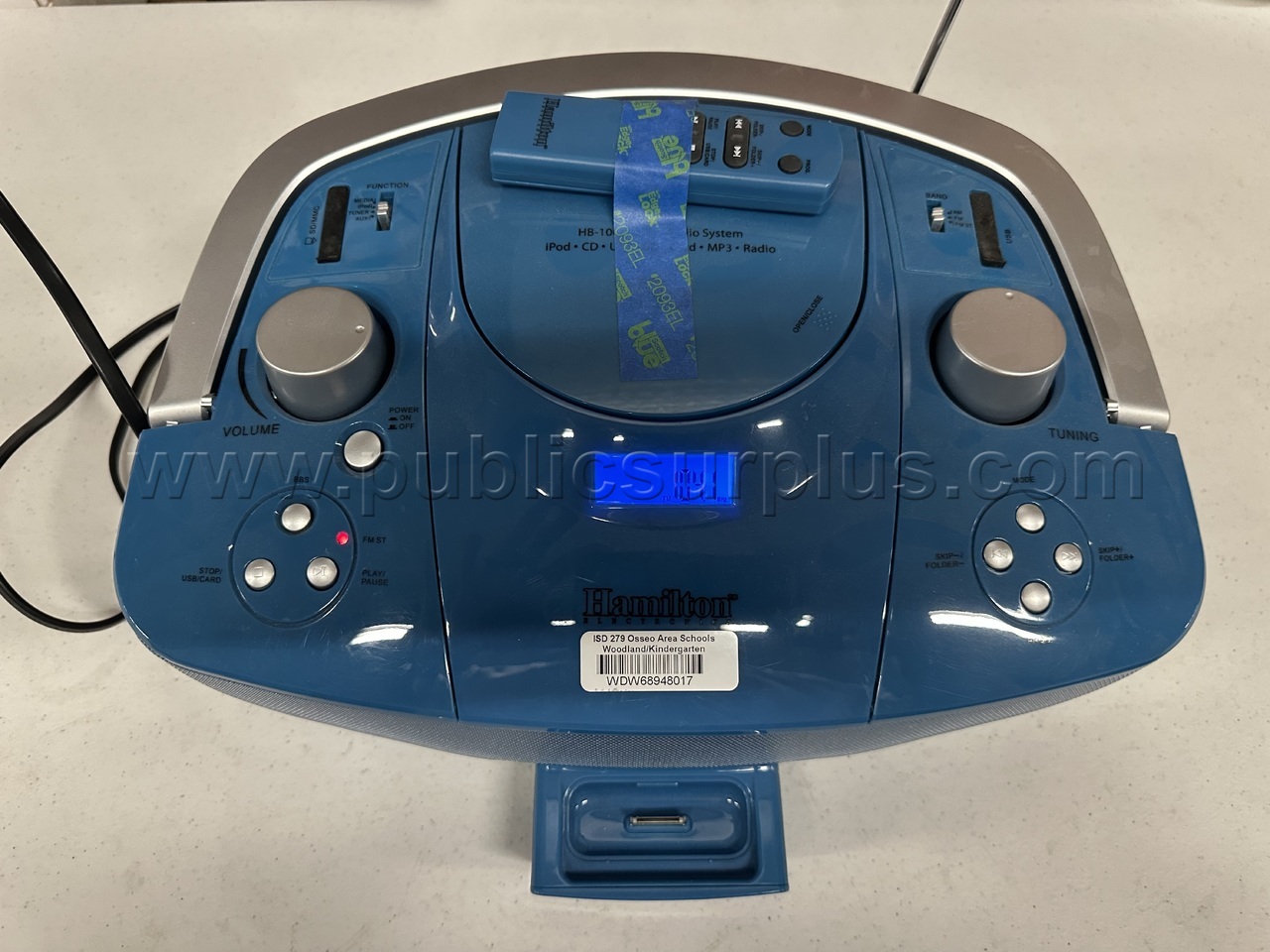 HamiltonBuhl Boombox iDock / iPod / CD / USB / SD / MP3 AM/FM Stereo w/Remote — photo 1