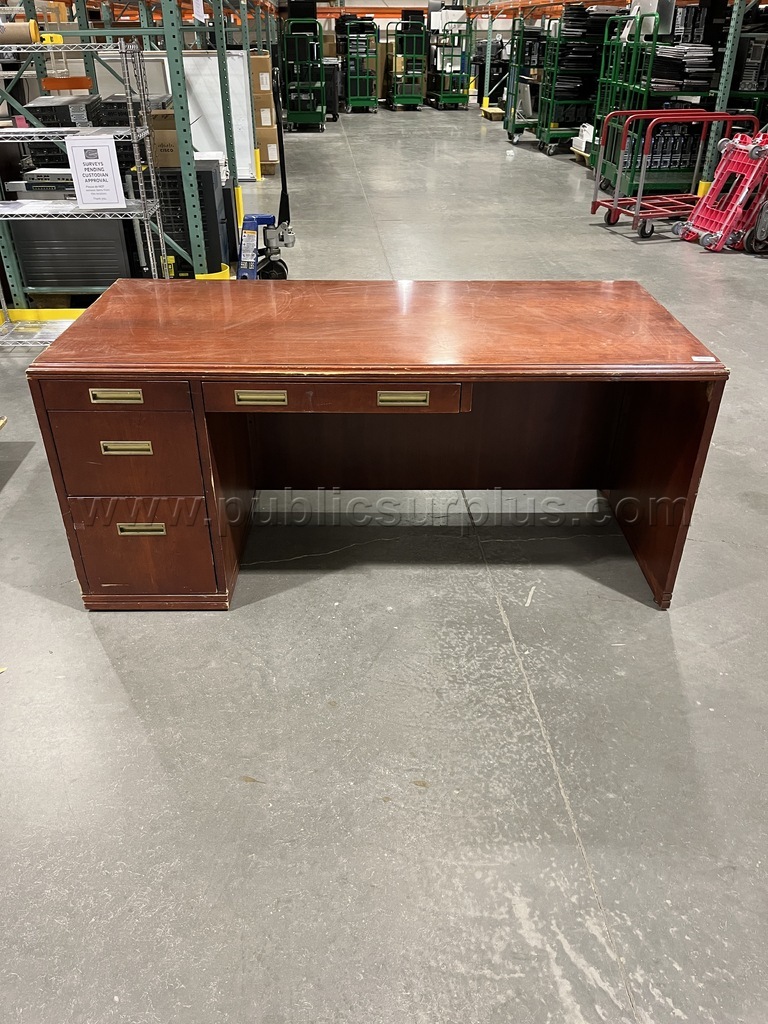 Vintage Wood Desk-EE1-DM — photo 1