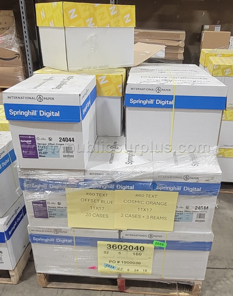 11 X 17 COPY PAPER OFFSET BLUE & COSMIS ORANGE — photo 1