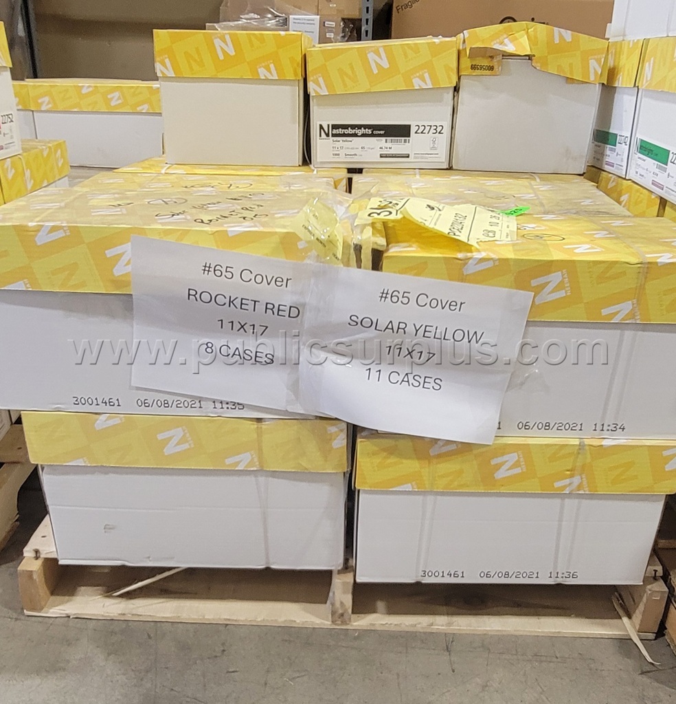 11X17 #65 COPY PAPER - ROCKET RED & SOLAR YELLOW — photo 1