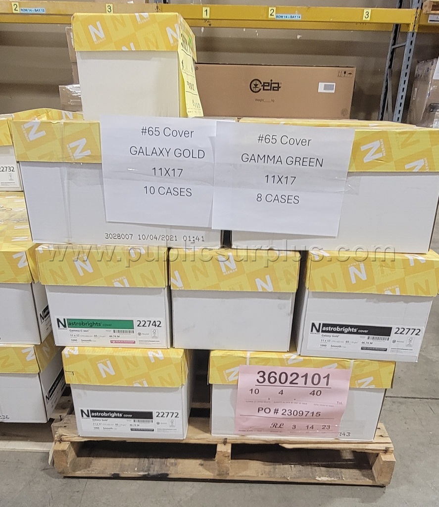 11X17 #65 COPY PAPER - GALAXY GOLD & GAMMA GREEN — photo 1