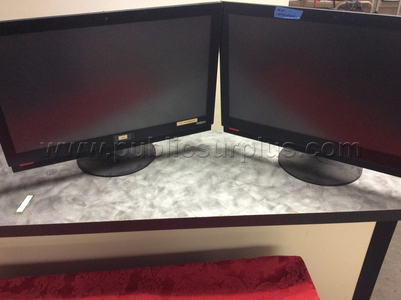 LOT OF (2) LENOVO THINKCENTRE AIO DESKTOP COMPUTERS - SOLD AS IS - 510 — photo 1