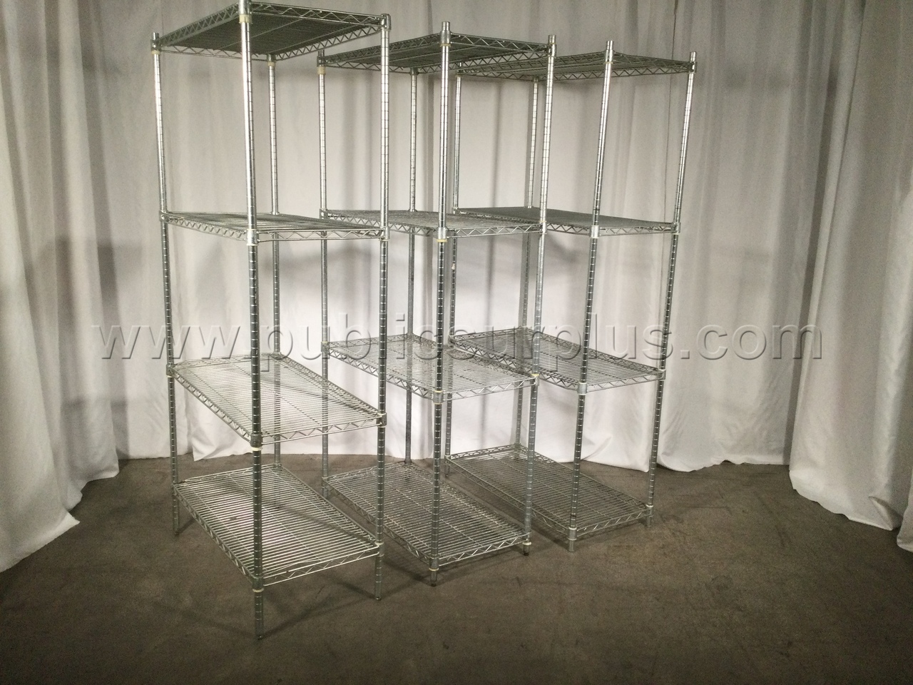 Lot of (3) Metal Storage Racks - 2909 — photo 1