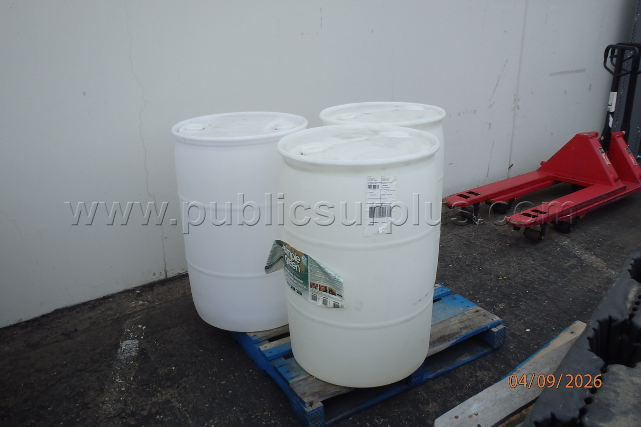 55 GALLON PLASTIC DRUMS — photo 1