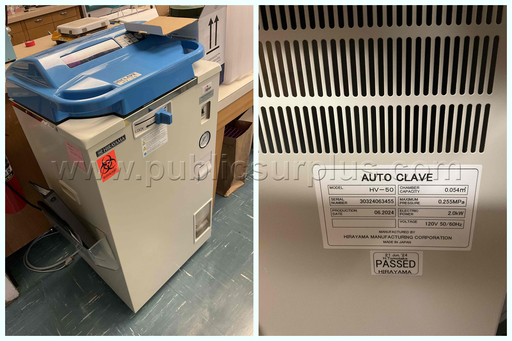 Hirayama HV-50 50-Liter Top-Loading Laboratory Autoclave — photo 1