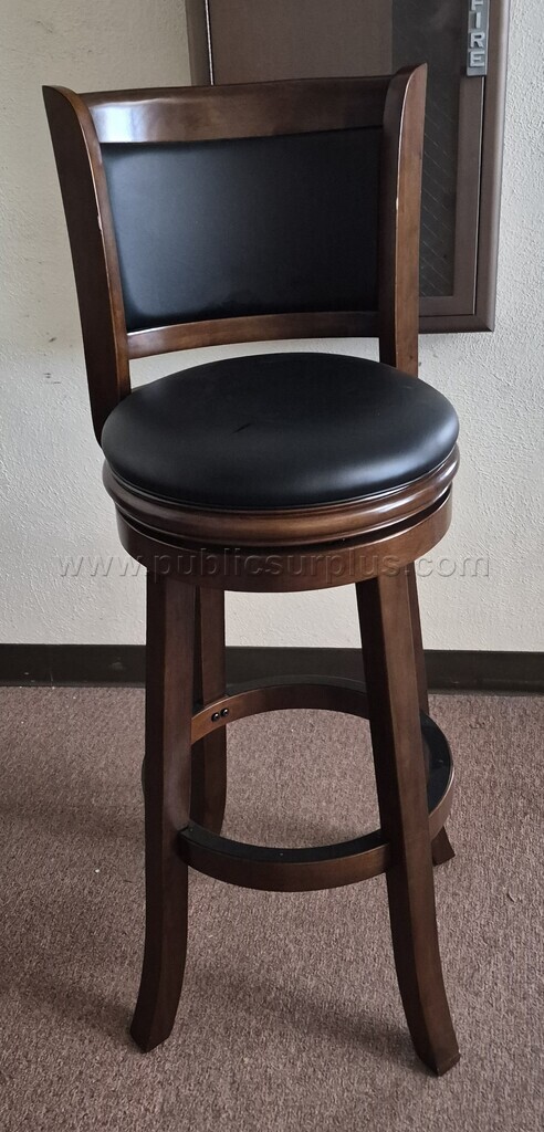 Wood Indoor Swivel Barstool — photo 1