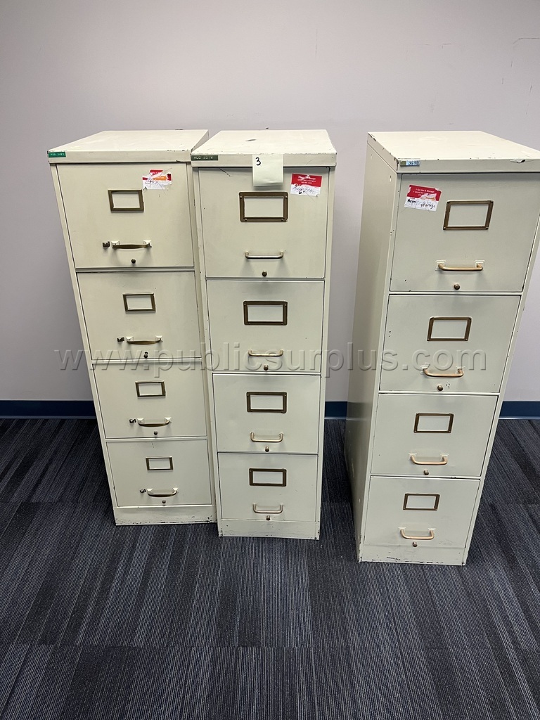 LOT 3 File Cabinets set of 3 ASSET #S 3463, 2314, 3630 — photo 1
